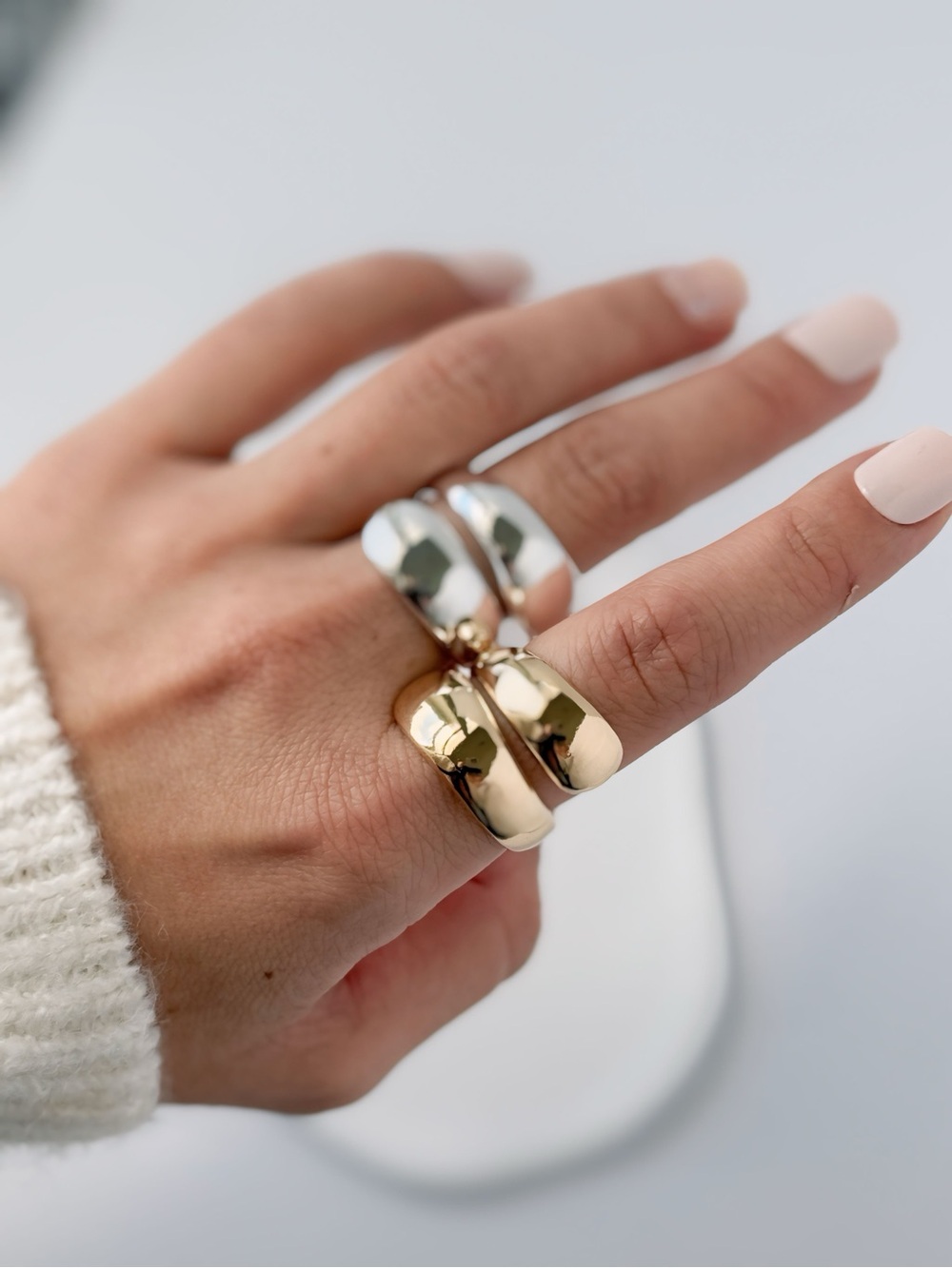 18k Gold or Silver Plated Chinky Ring - Adjustable